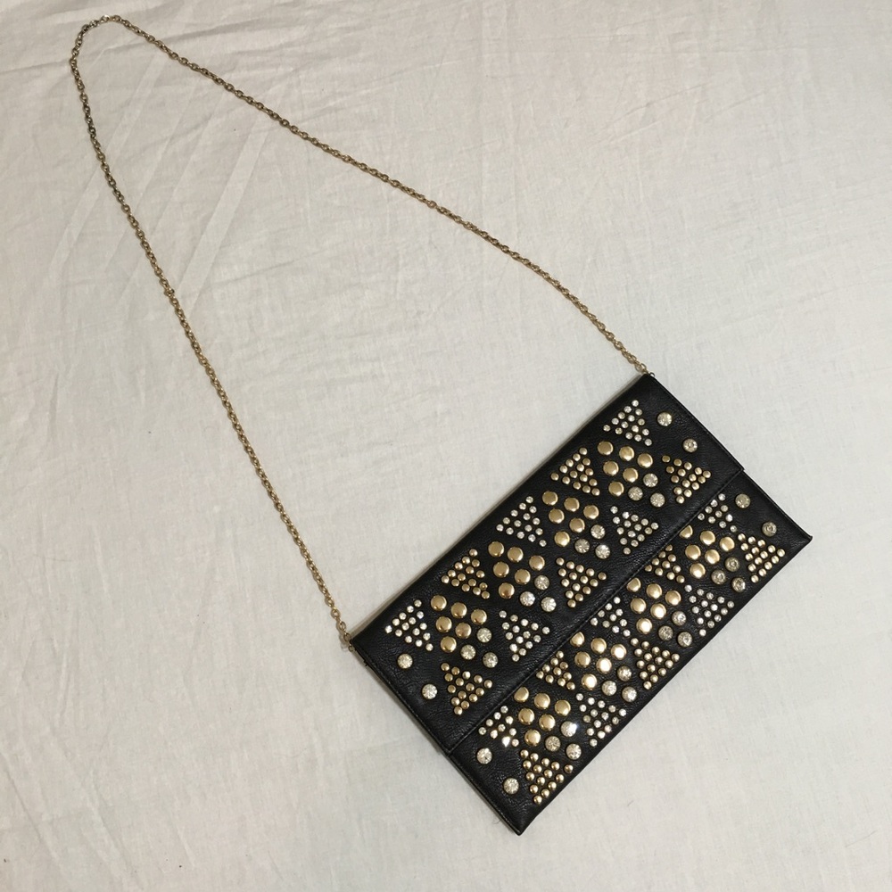 Studded Clutch with Chain